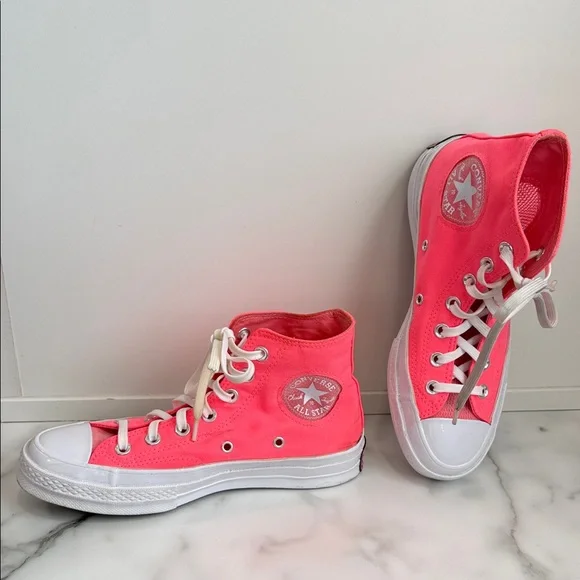 Converse Chuck 70 High top hot pink sneakers women’s size 7 - Picture 3 of 8